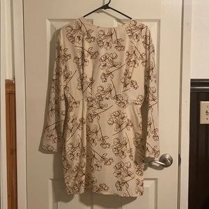 Long Sleeve Floral Mini Dress